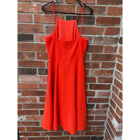 Black Halo Red Sleeveless Fit & Flare Midi Dress Size 8 - Picture 3 of 5